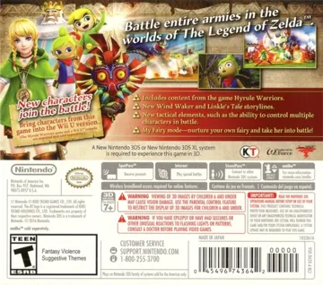 Hyrule Warriors Legends (USA) box cover back